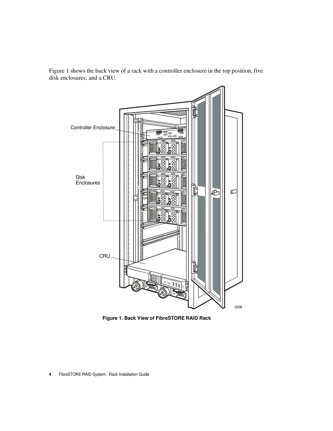 Ciprico 21021625 B manual Back View of FibreSTORE RAID Rack 