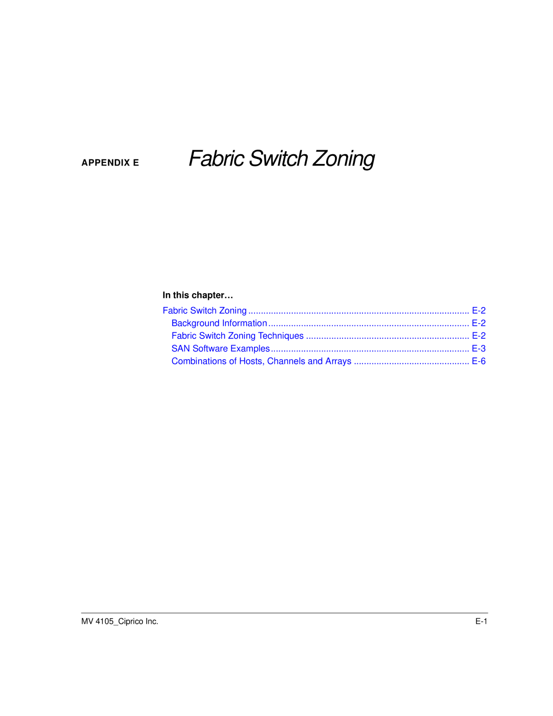 Ciprico 4105 Series user manual Fabric Switch Zoning 