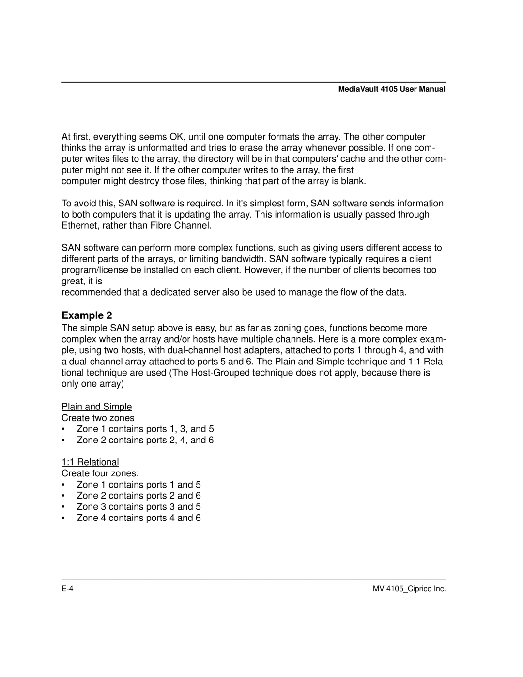 Ciprico 4105 Series user manual Example 