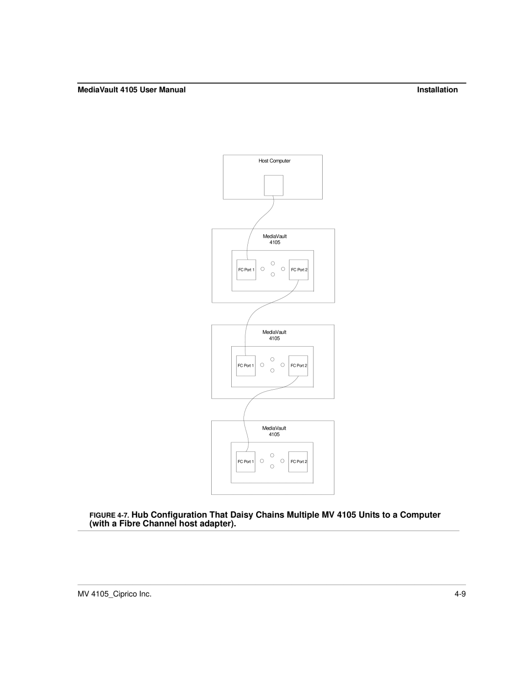 Ciprico 4105 Series user manual Host Computer MediaVault 4105 