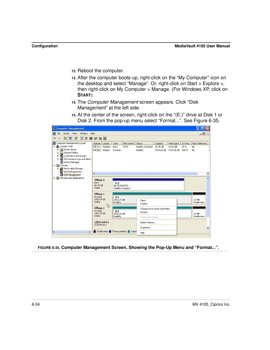 Ciprico 4105 Series user manual Start 