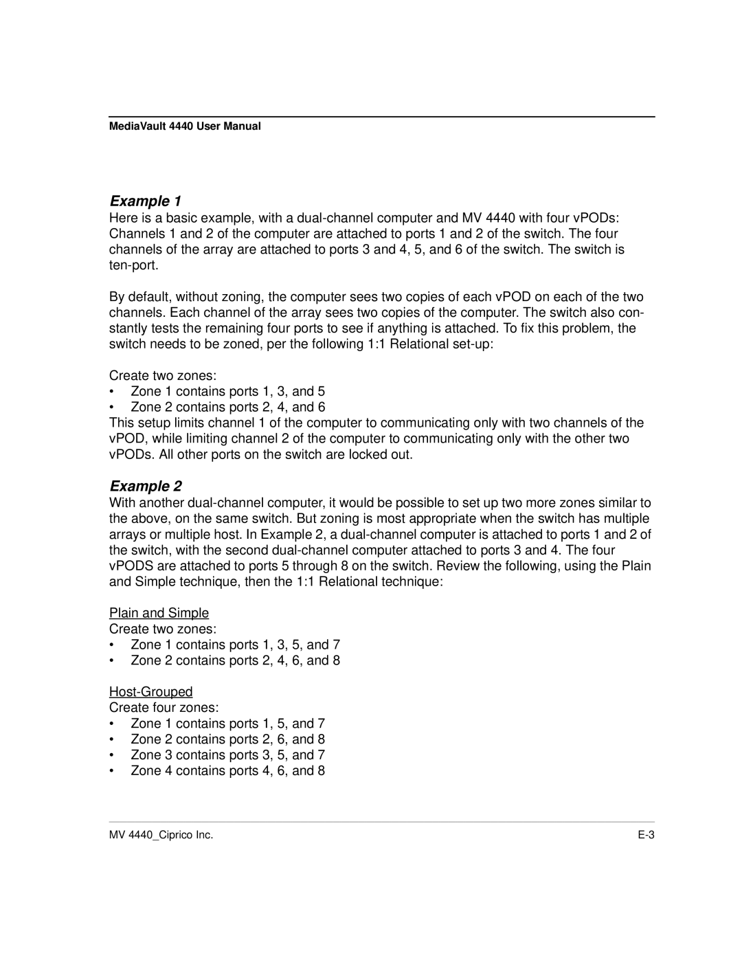 Ciprico 4400 user manual Example 