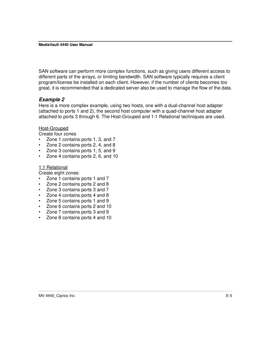 Ciprico 4400 user manual Example 