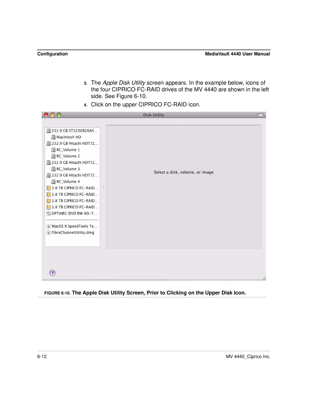 Ciprico 4400 user manual Configuration 