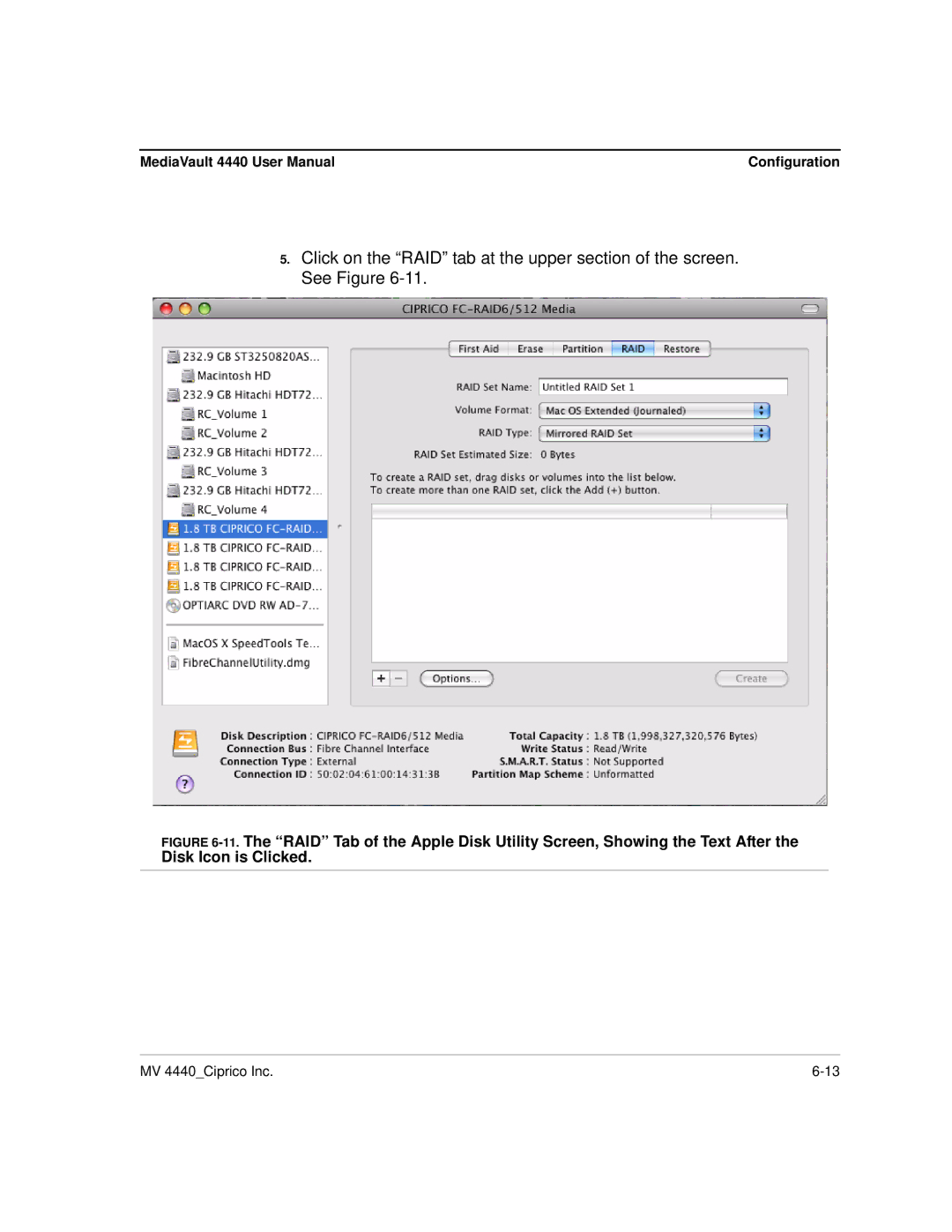 Ciprico 4400 user manual Configuration 