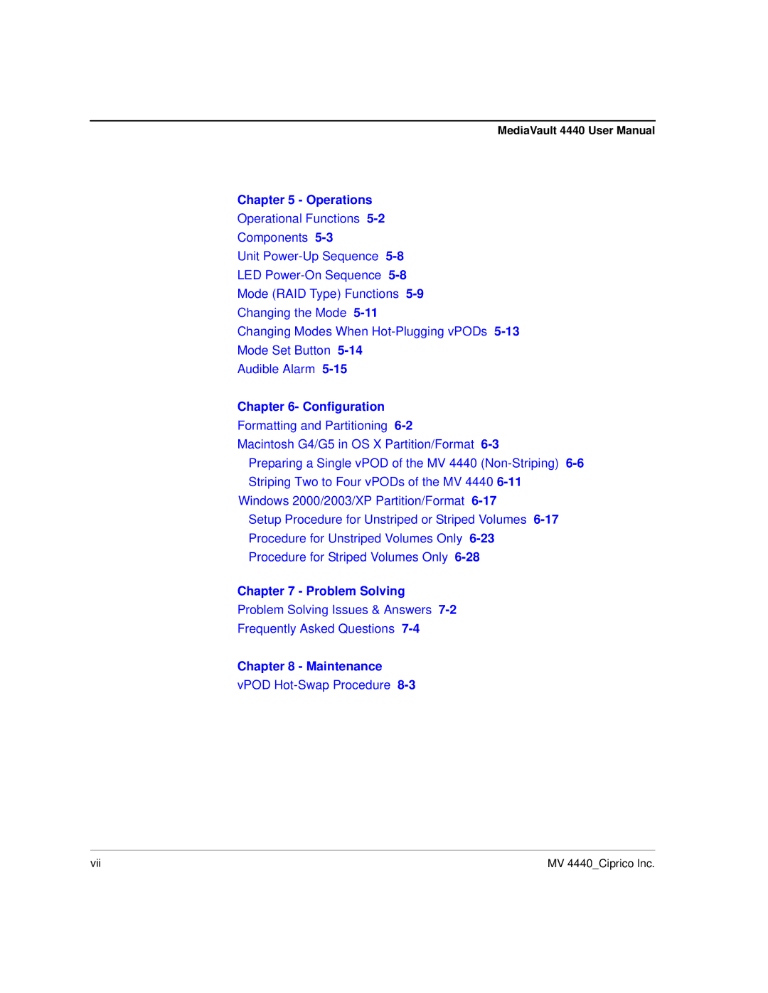 Ciprico 4400 user manual Problem Solving 