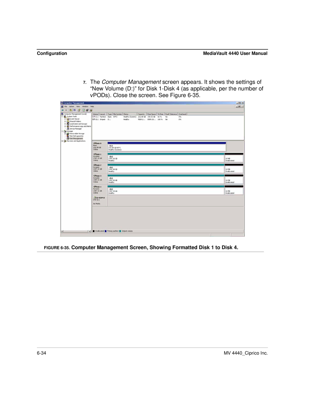 Ciprico 4400 user manual Configuration 