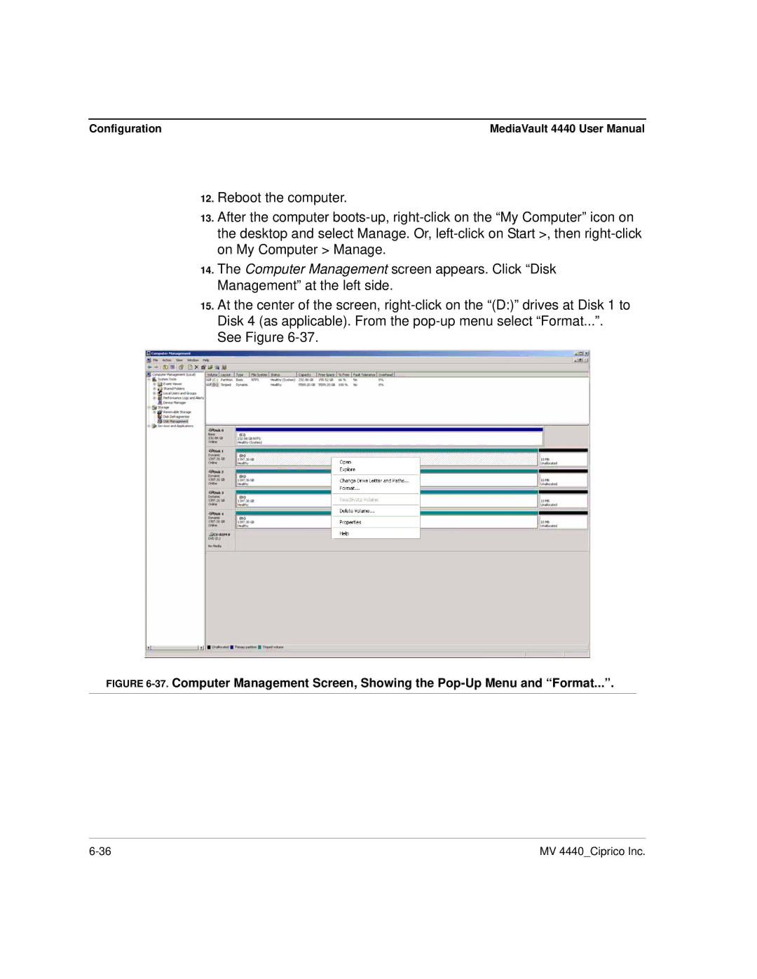 Ciprico 4400 user manual Configuration 