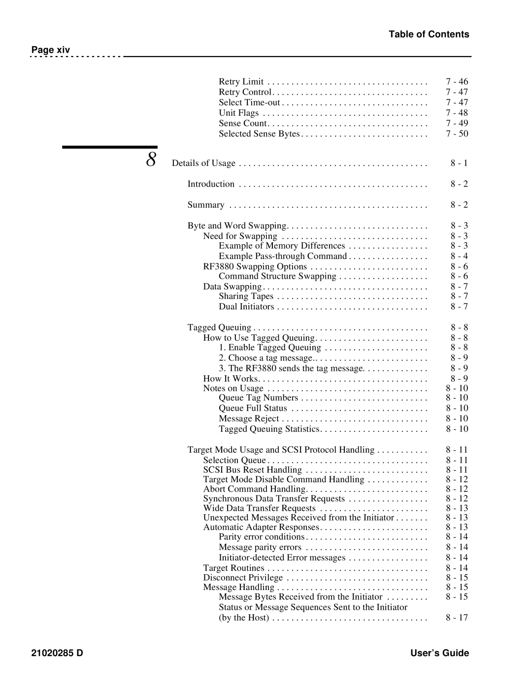 Ciprico Rimfire 3880 manual Table of Contents 