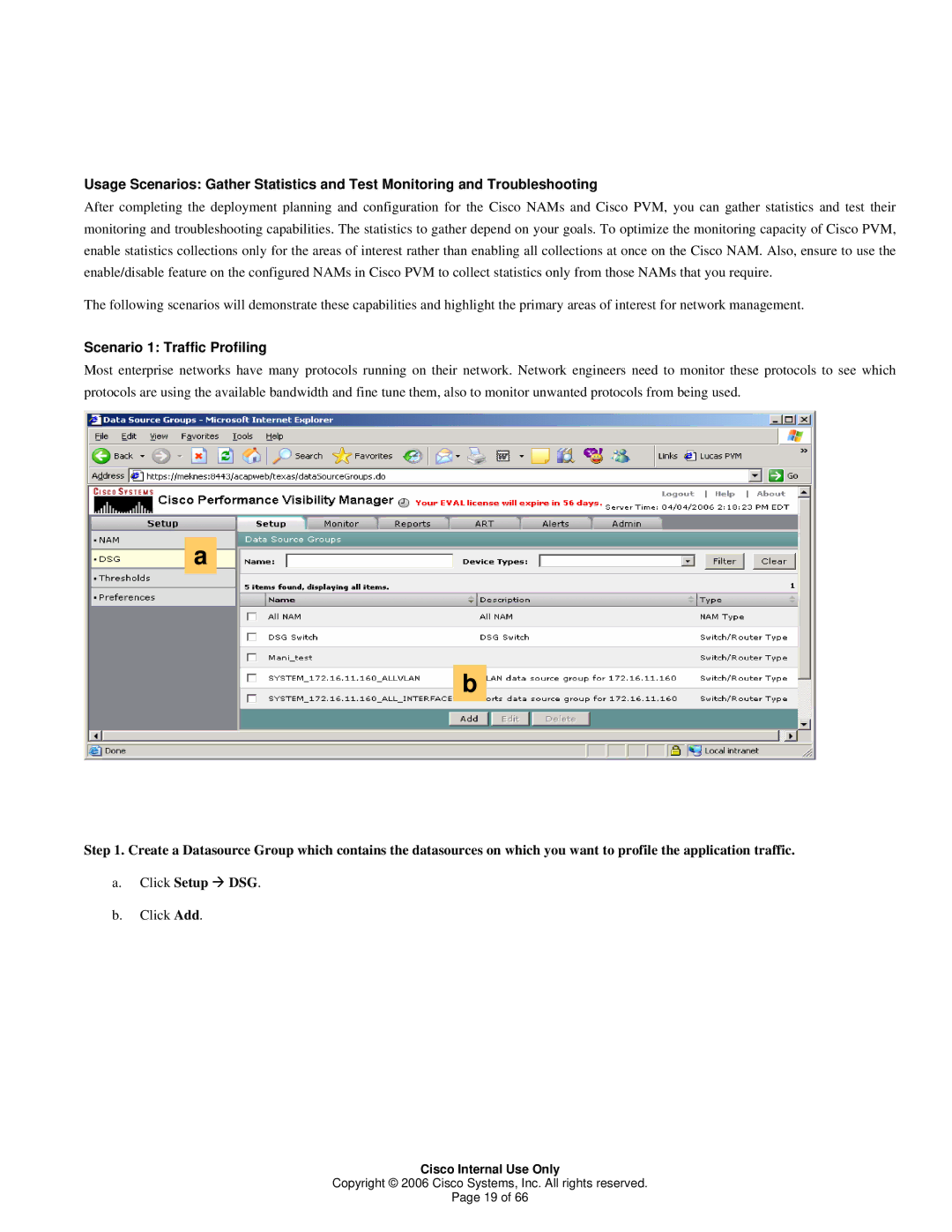 Cisco Systems manual Scenario 1 Traffic Profiling 