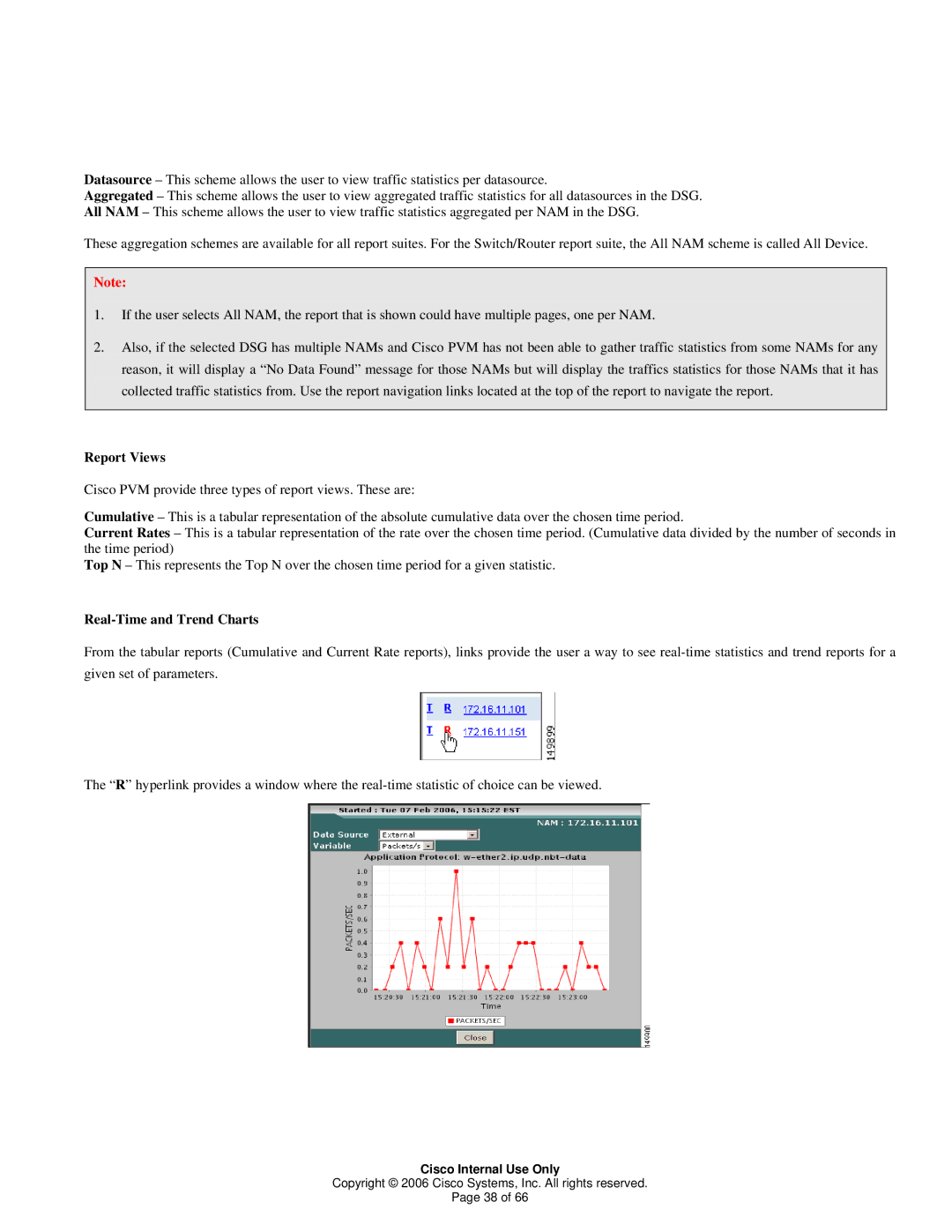 Cisco Systems 1 manual Report Views, Real-Time and Trend Charts 