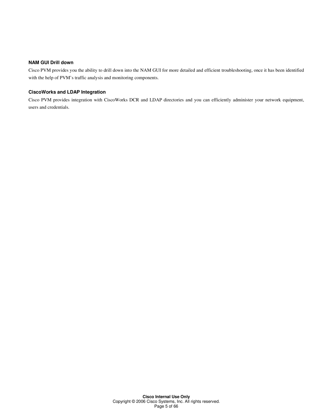 Cisco Systems 1 manual NAM GUI Drill down, CiscoWorks and Ldap Integration 