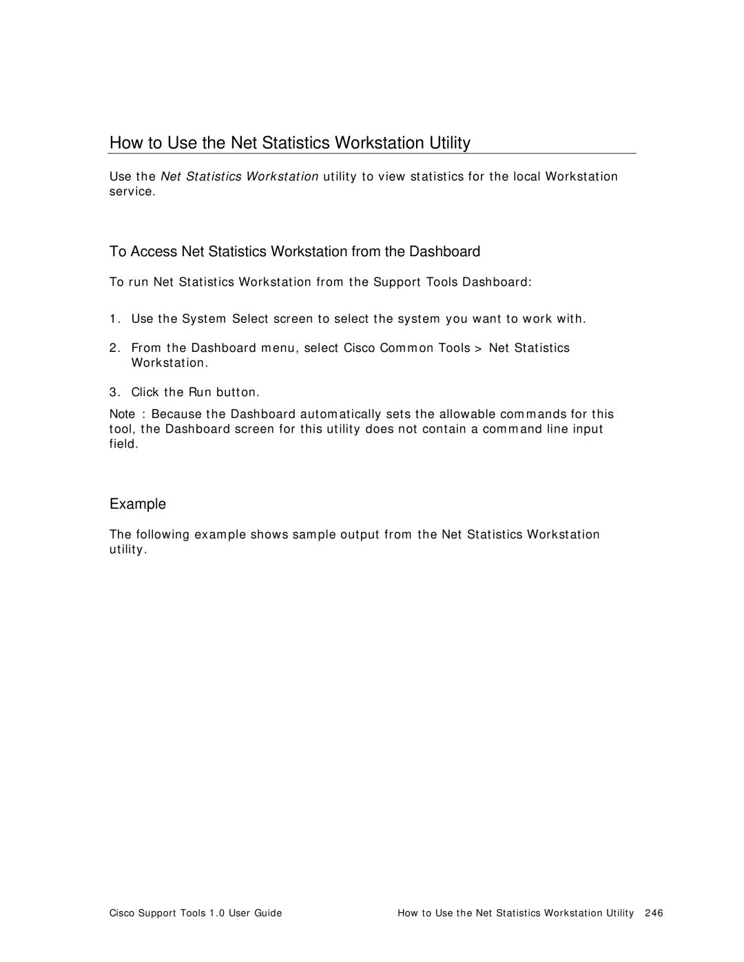 Cisco Systems 1.0 (1) manual How to Use the Net Statistics Workstation Utility 