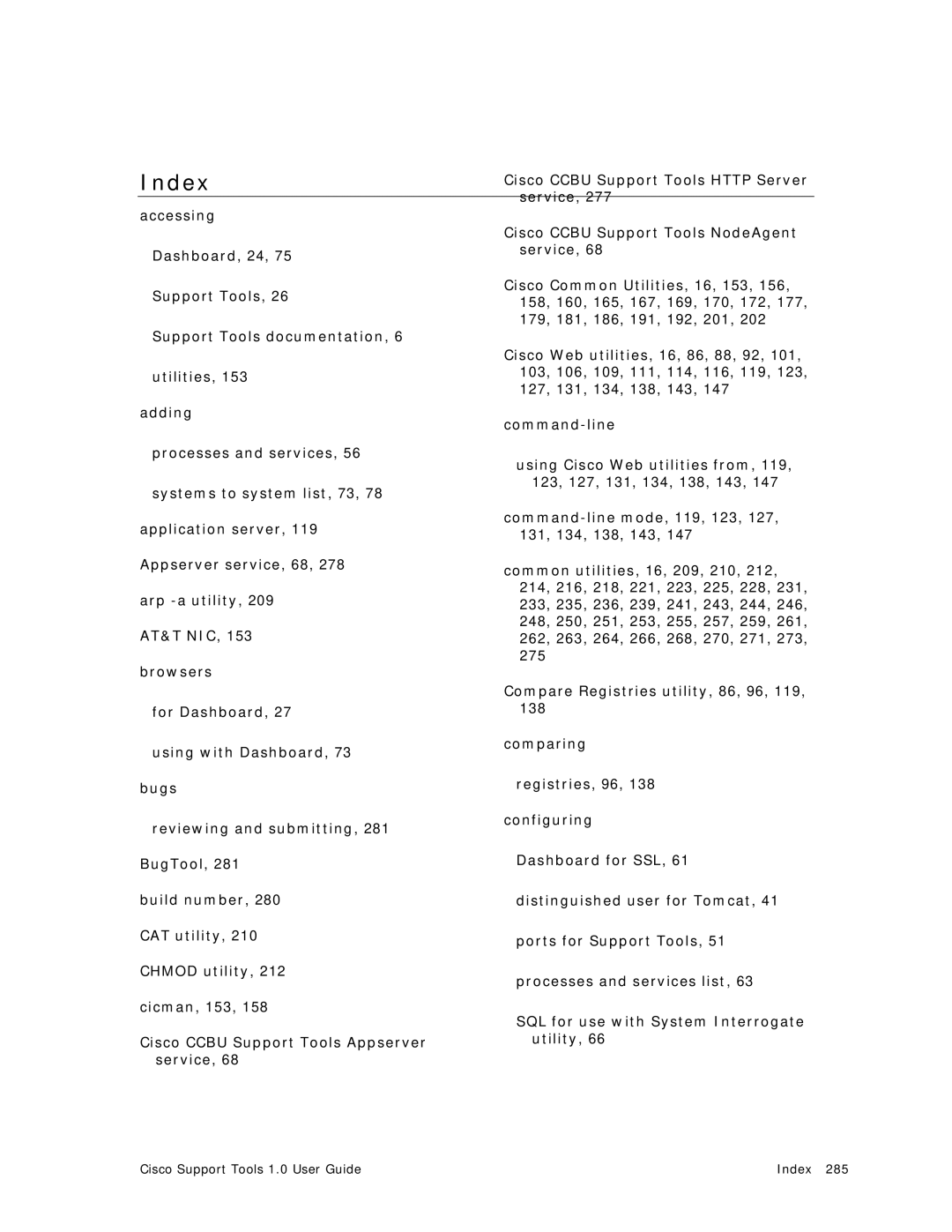 Cisco Systems 1.0 (1) manual Index 