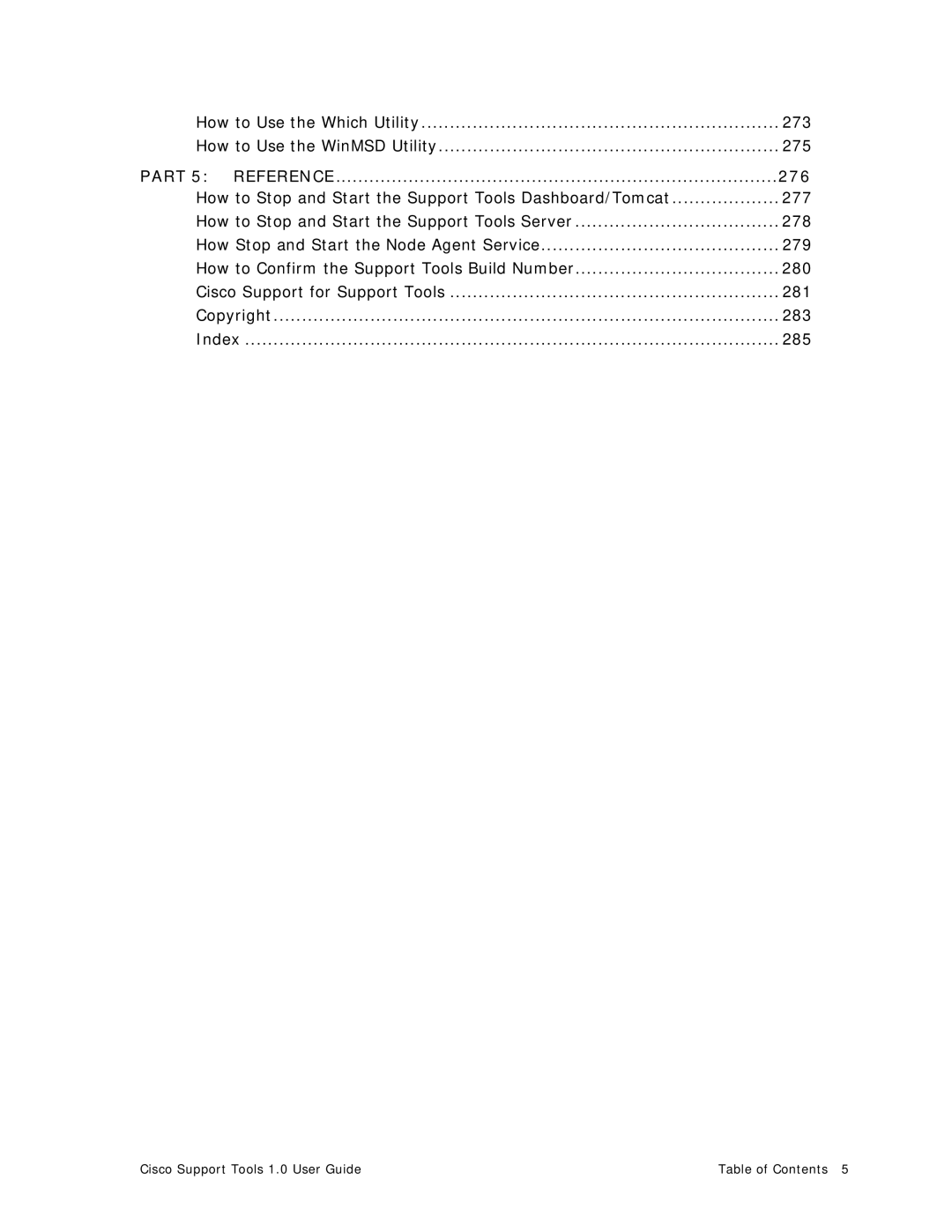 Cisco Systems 1.0 (1) manual Part 5 Reference, 276 