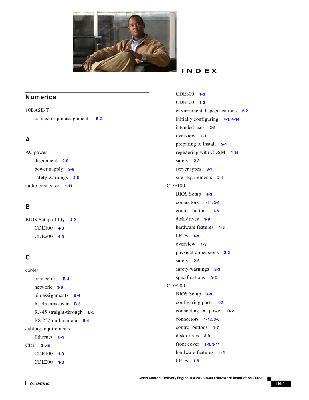 Cisco Systems 100/200/300/400 specifications Numerics 