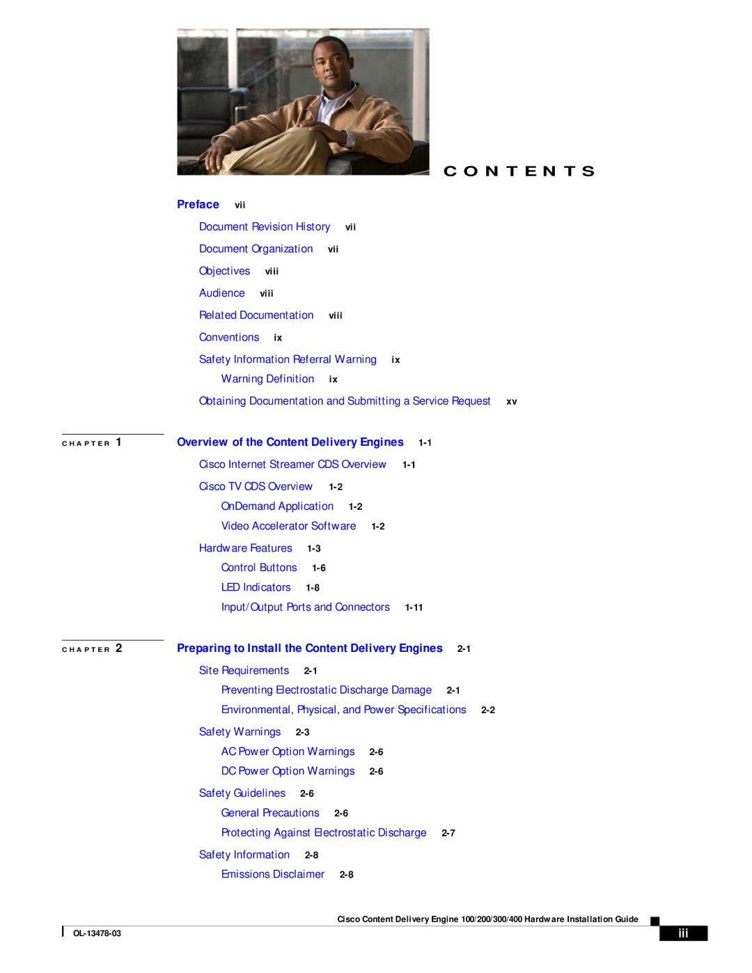 Cisco Systems 100/200/300/400 specifications N T E N T S 