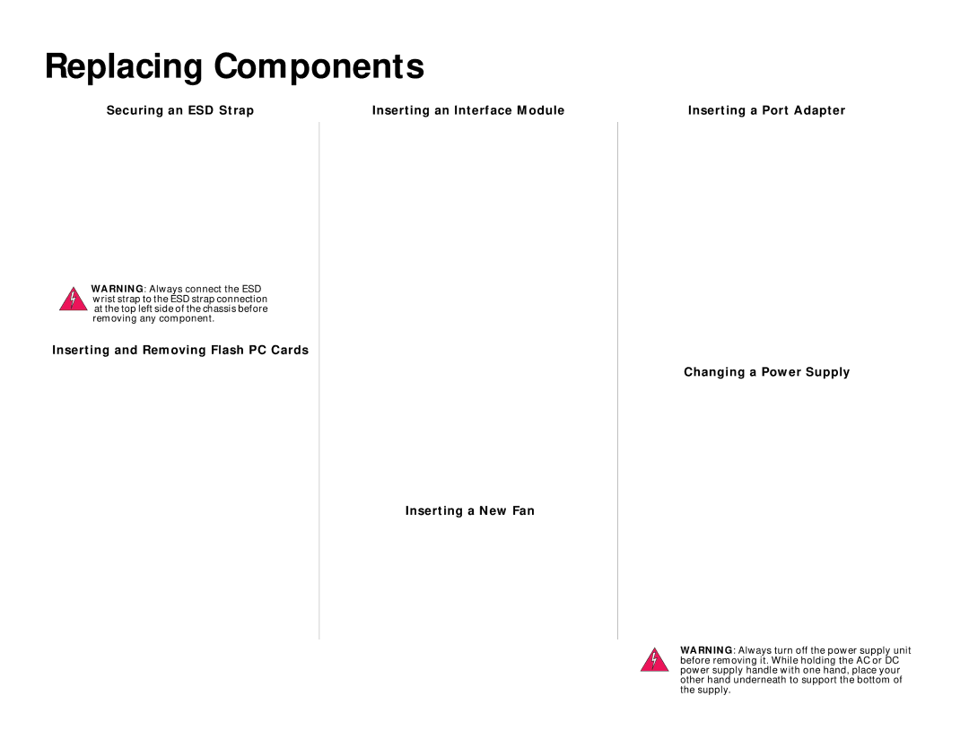 Cisco Systems 1010, Catalyst 8510 manual Replacing Components 