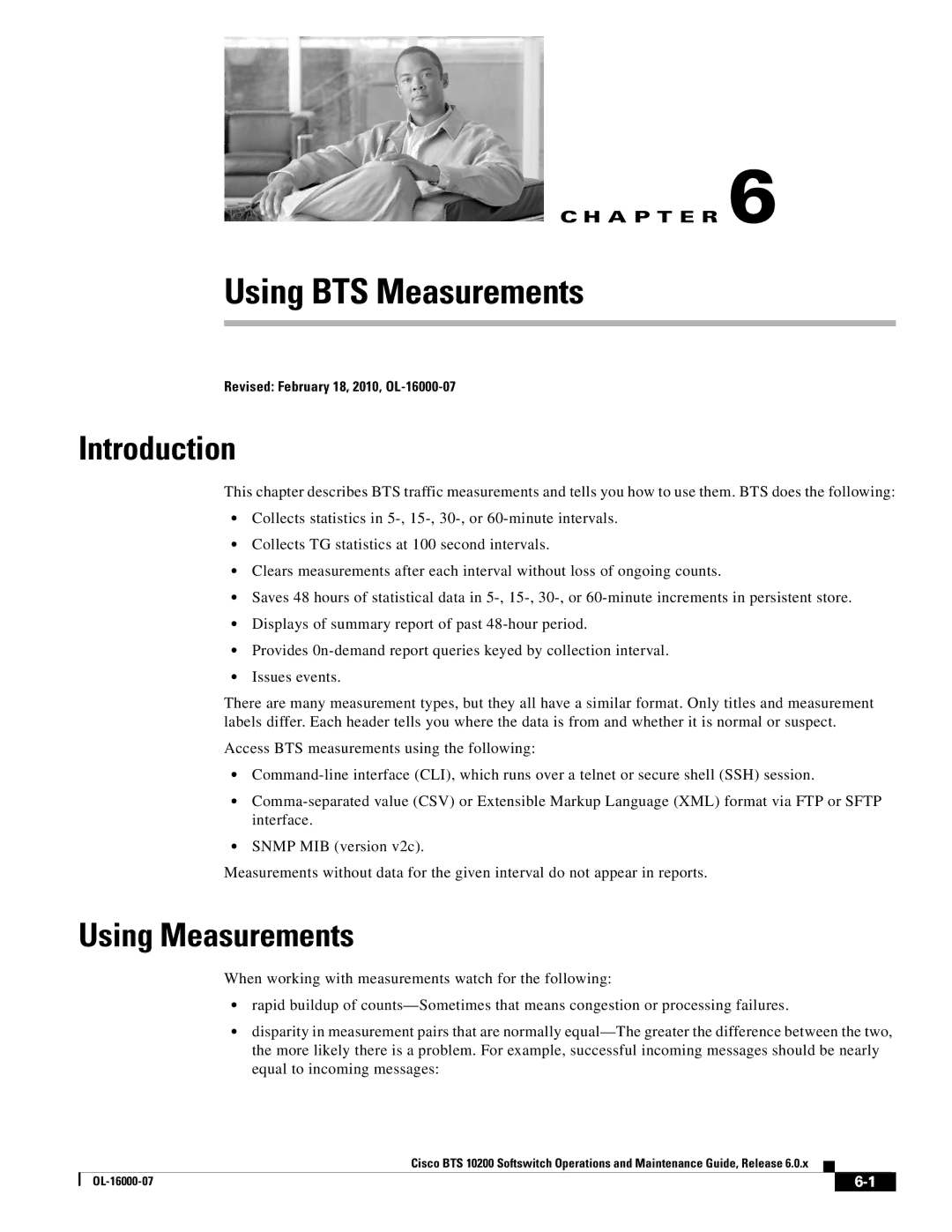 Cisco Systems 10200 manual Using BTS Measurements, Using Measurements 