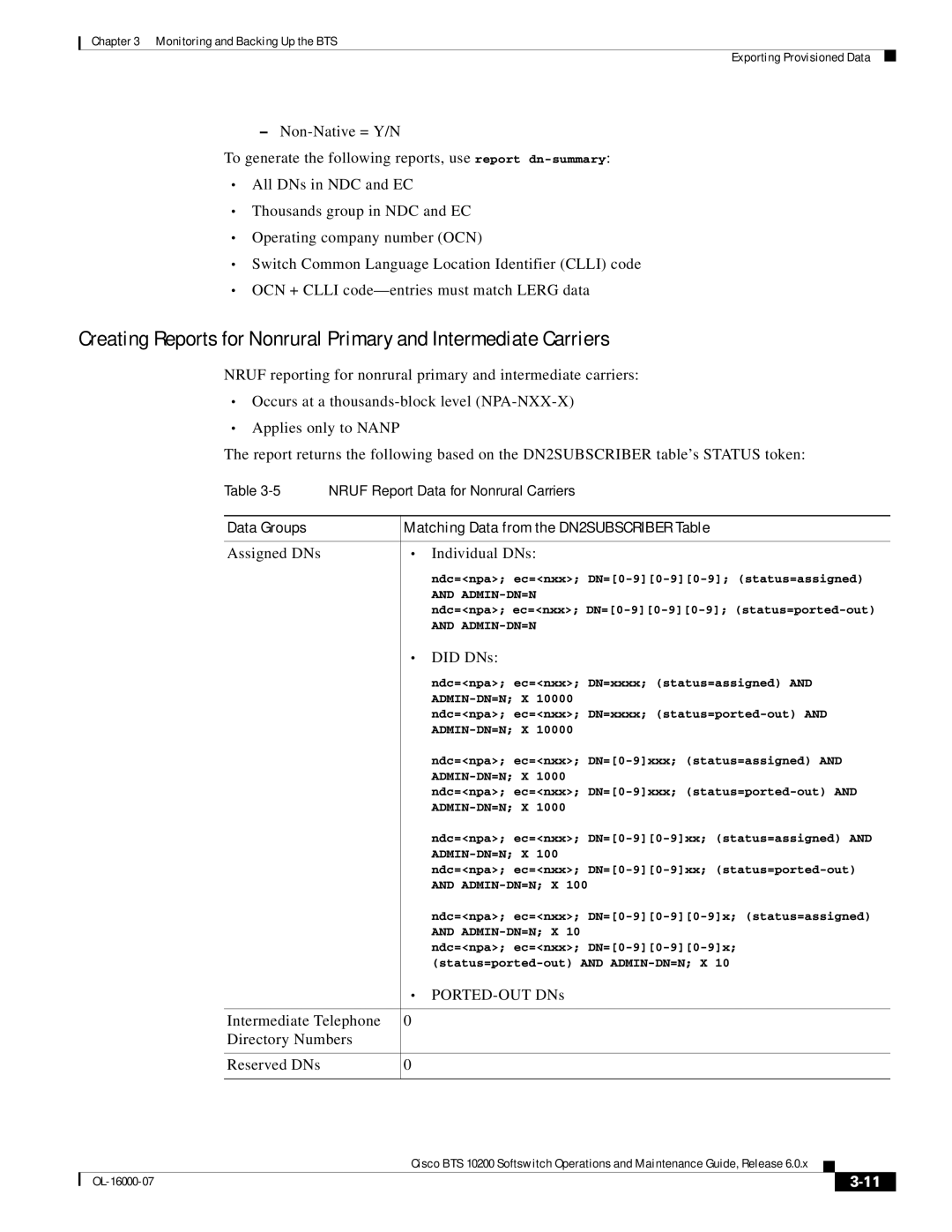 Cisco Systems 10200 manual Data Groups Matching Data from the DN2SUBSCRIBER Table 