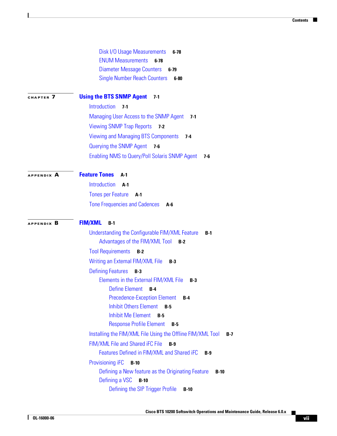 Cisco Systems 10200 manual FIM/XML B-1 