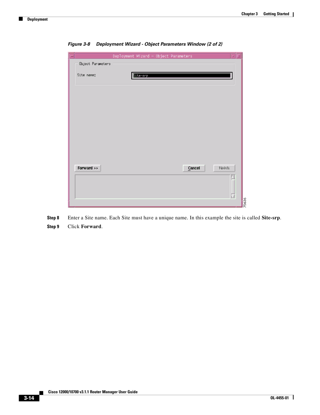 Cisco Systems 10720, 12000 manual Deployment Wizard Object Parameters Window 2 