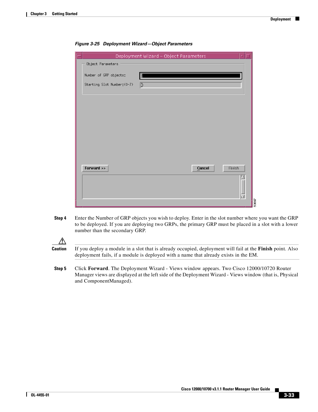 Cisco Systems 12000, 10720 manual Deployment Wizard-Object Parameters 