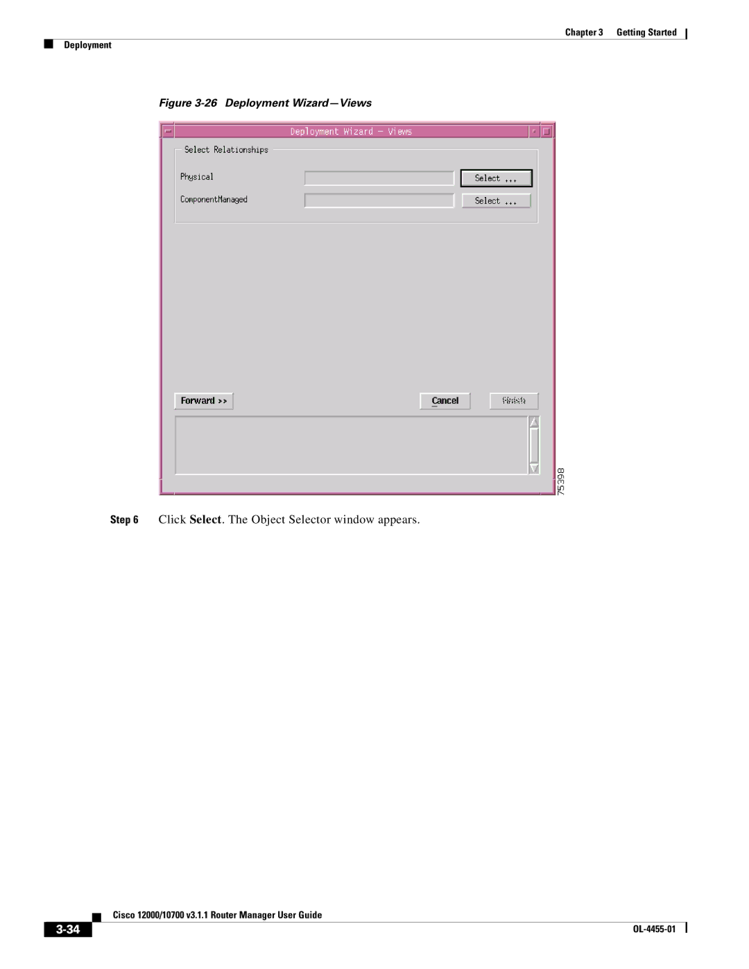 Cisco Systems 10720, 12000 manual Click Select. The Object Selector window appears 