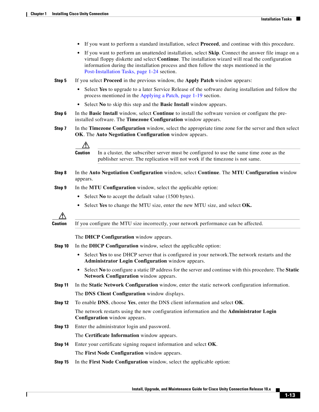 Cisco Systems 10.x manual DNS Client Configuration window displays, Certificate Information window appears 