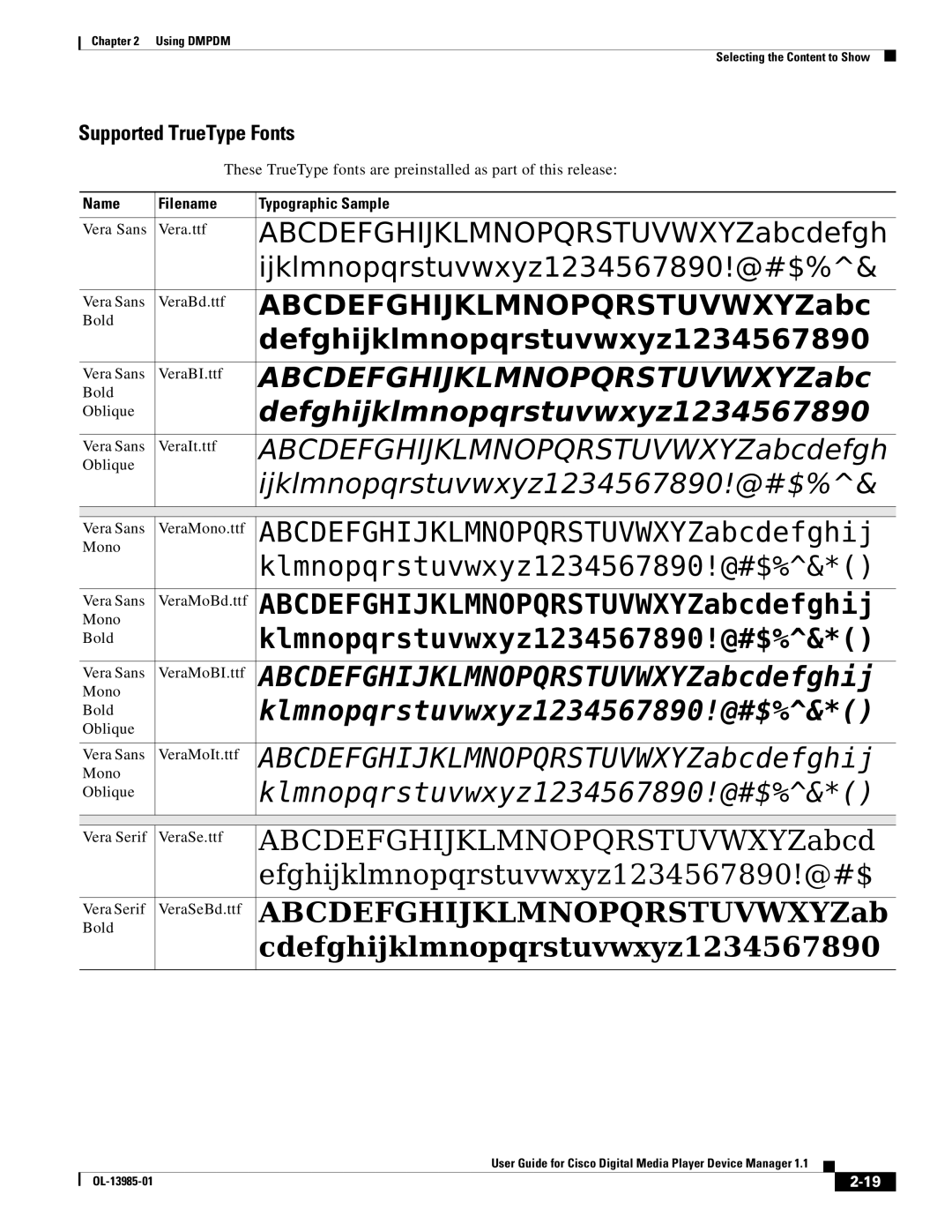 Cisco Systems 1.1 manual ABCDEFGHIJKLMNOPQRSTUVWXYZabcdefghij, Name Filename 