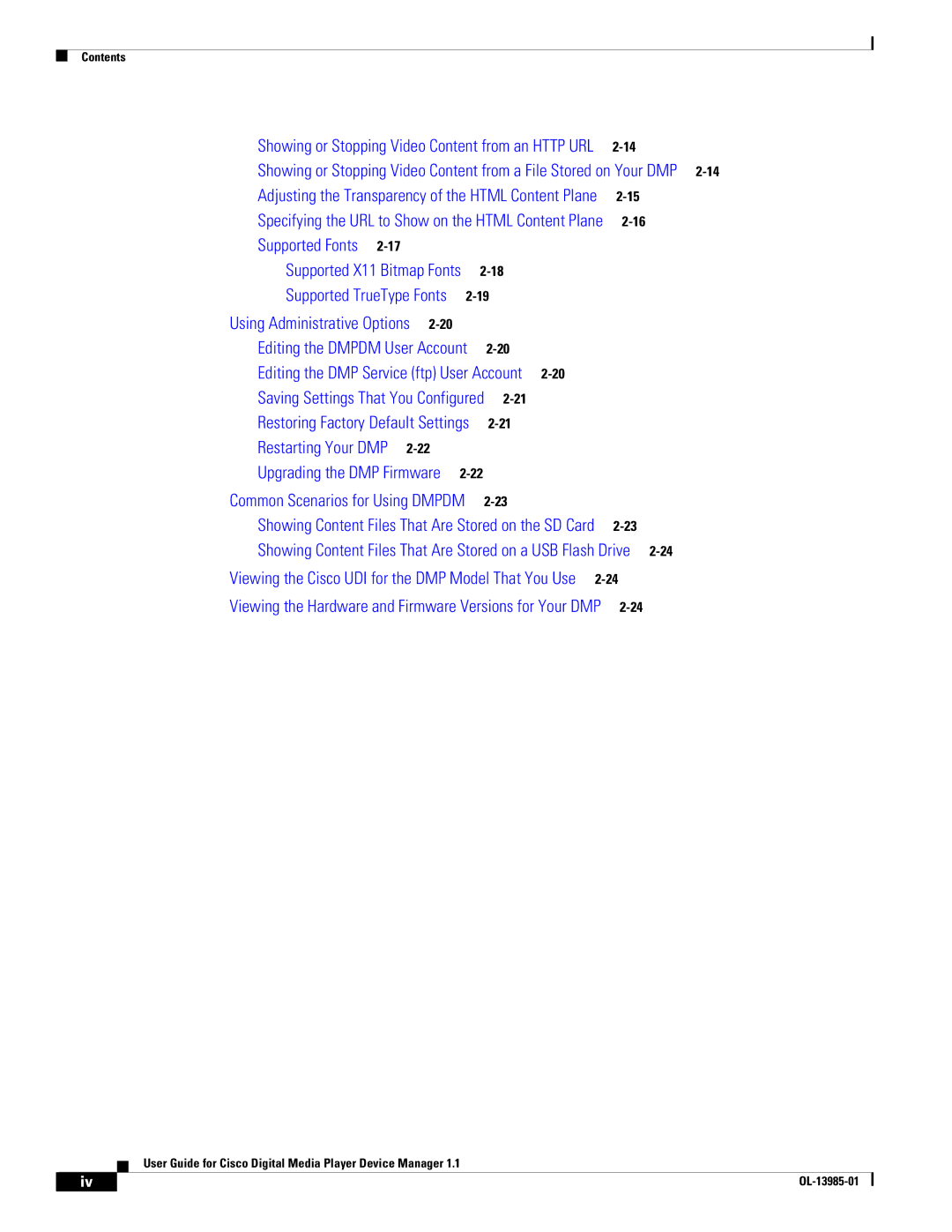 Cisco Systems 1.1 manual Supported Fonts 