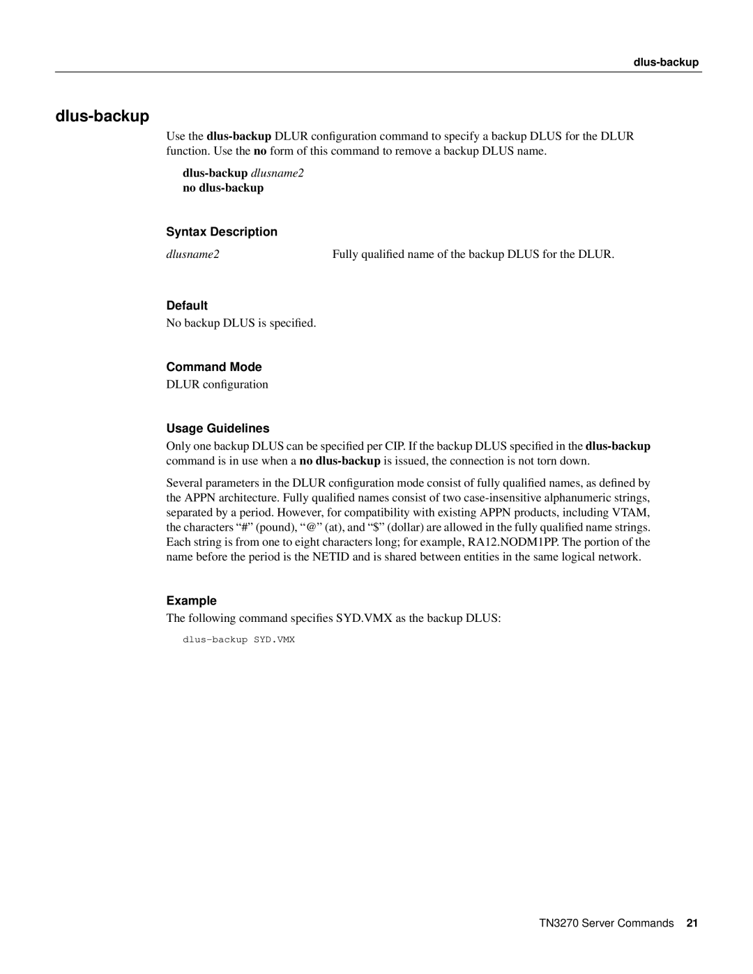 Cisco Systems 11.0 BT manual Dlus-backup 