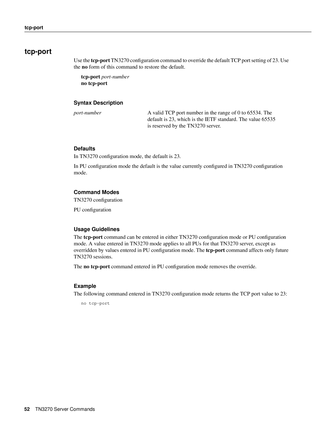 Cisco Systems 11.0 BT manual Tcp-port 