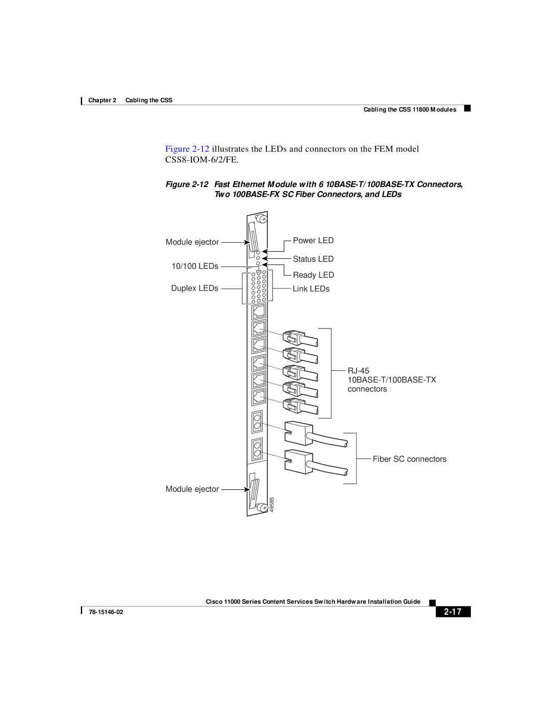 Cisco Systems 11000 Series manual 10/100 LEDs 