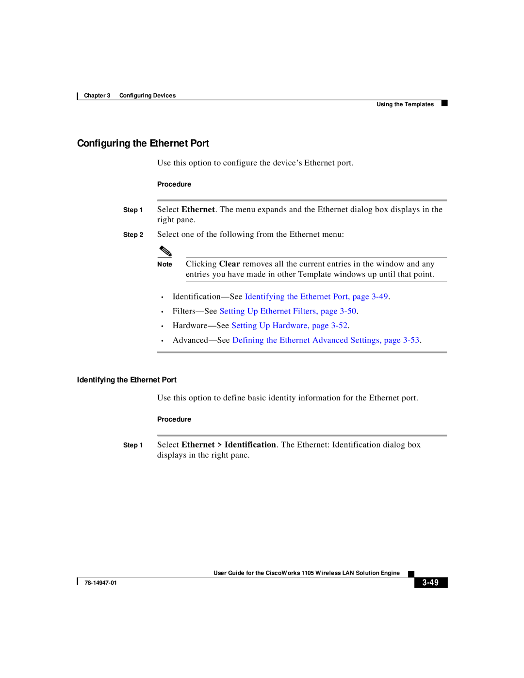 Cisco Systems 1105 manual Configuring the Ethernet Port, Identifying the Ethernet Port 