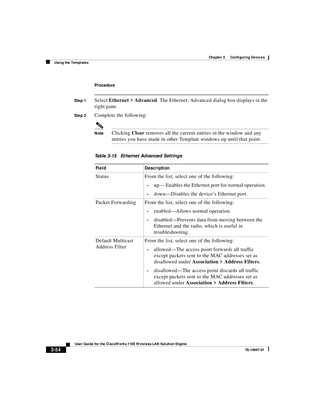 Cisco Systems 1105 manual Disallowed under Association Address Filters, Allowed under Association Address Filters 