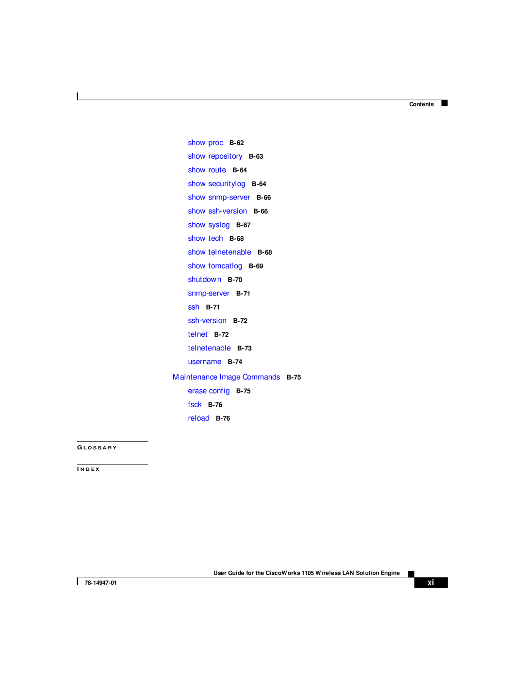 Cisco Systems 1105 manual Show tech B-68 