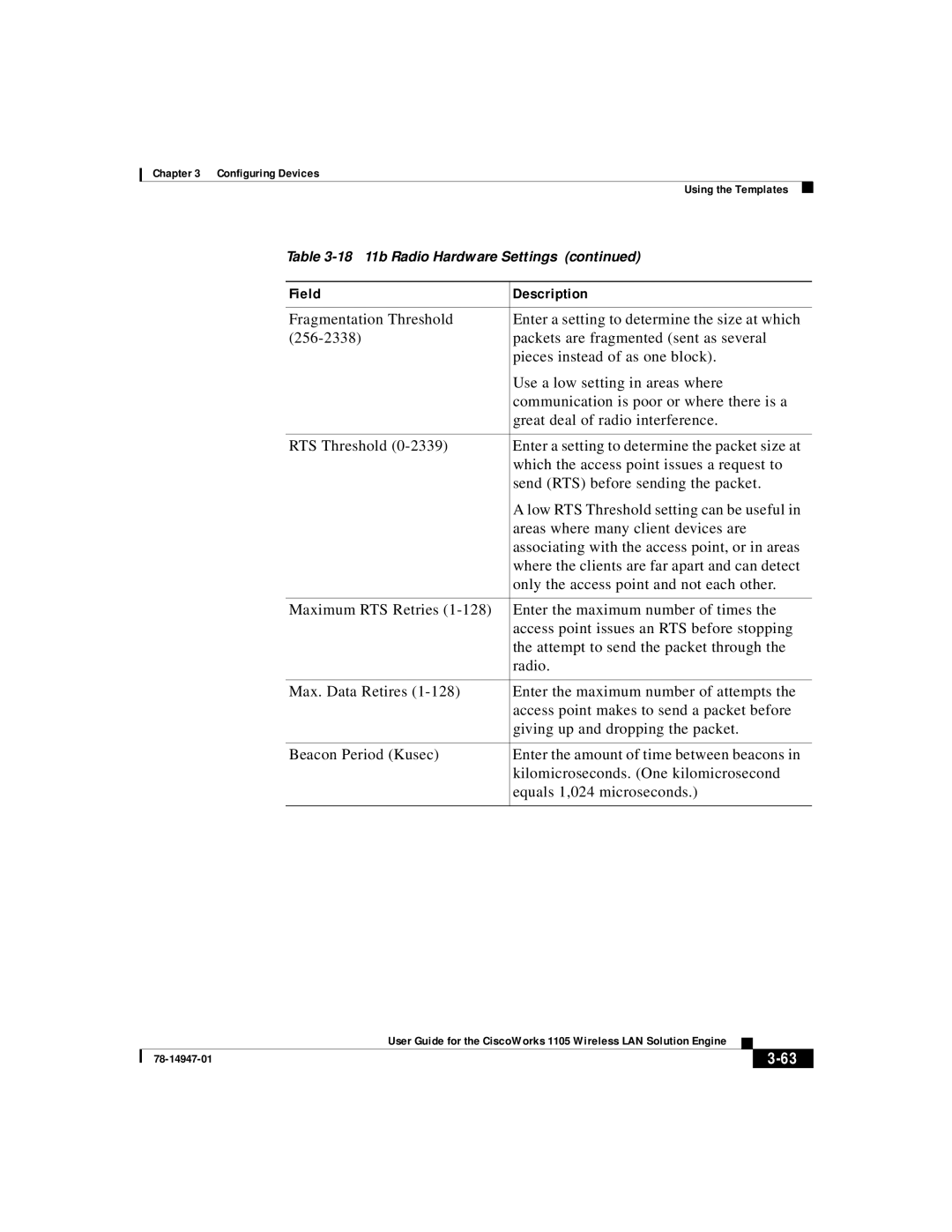 Cisco Systems 1105 manual Configuring Devices 