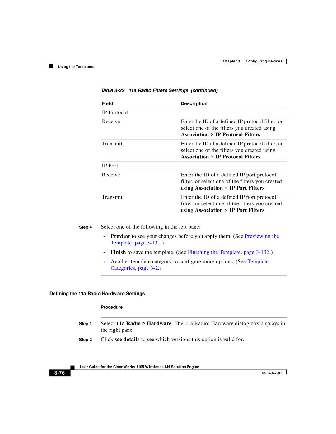 Cisco Systems 1105 manual Defining the 11a Radio Hardware Settings, Right pane 