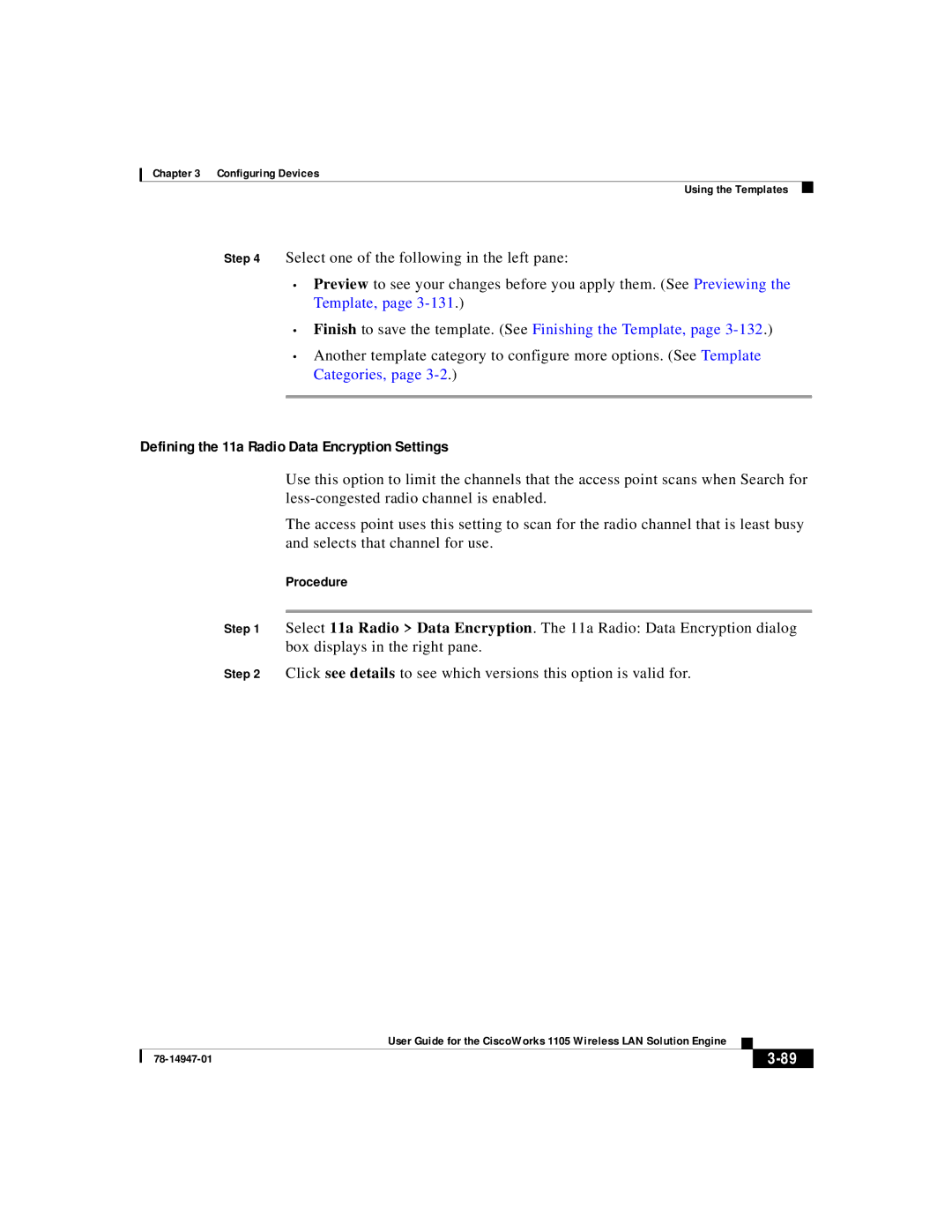 Cisco Systems 1105 manual Defining the 11a Radio Data Encryption Settings 