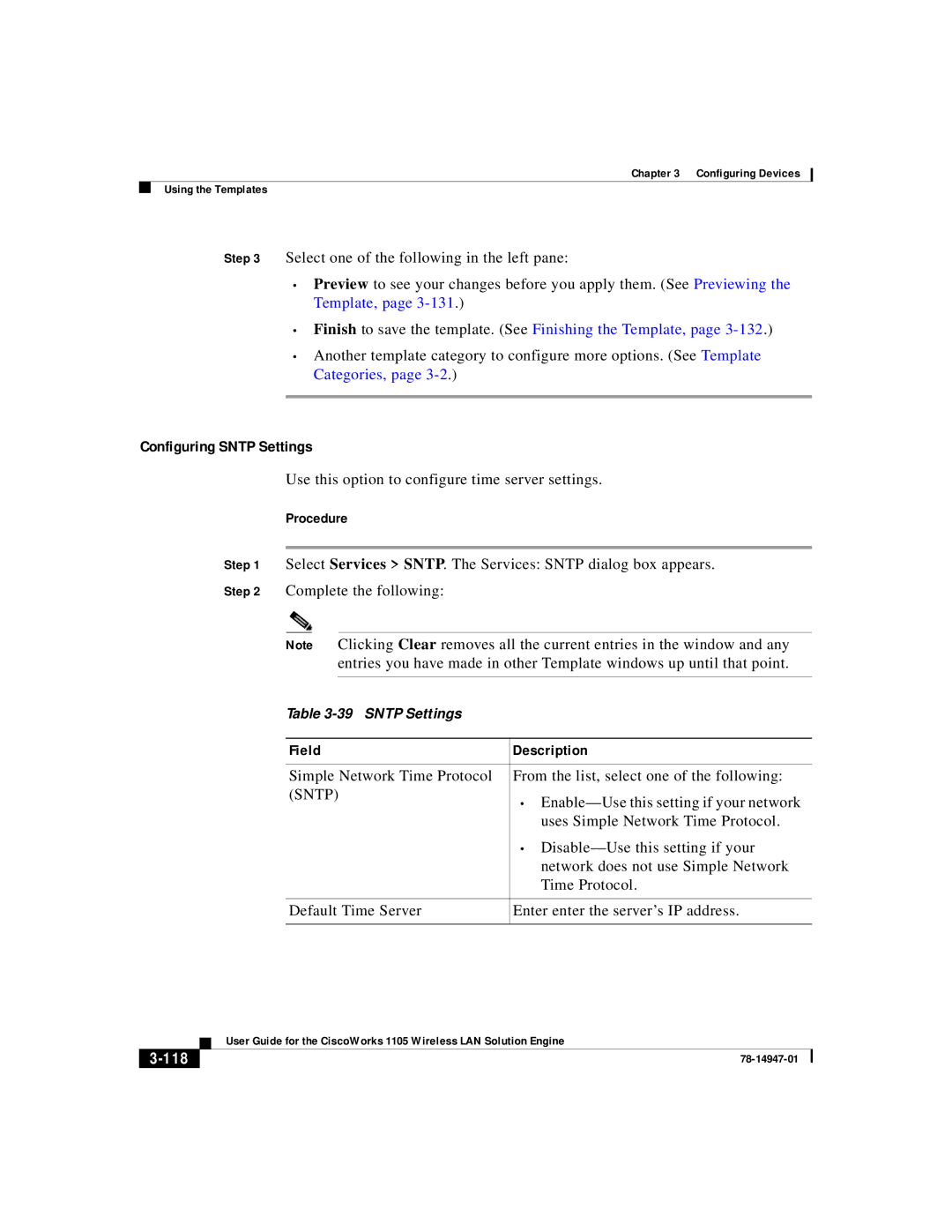 Cisco Systems 1105 manual Configuring Sntp Settings, 118 