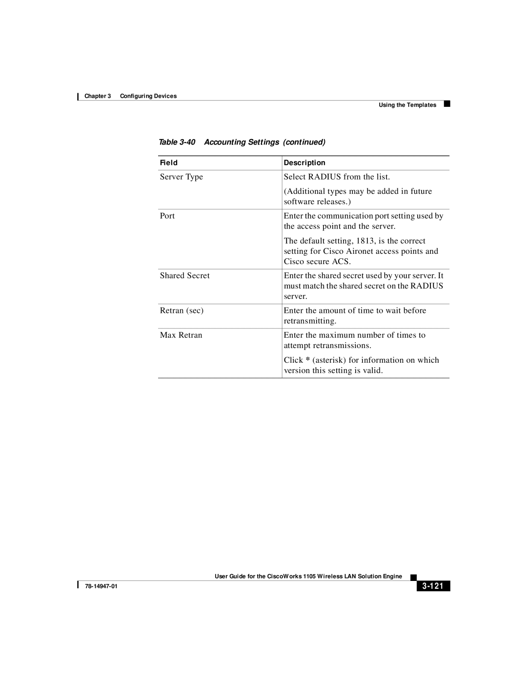 Cisco Systems 1105 manual 121 