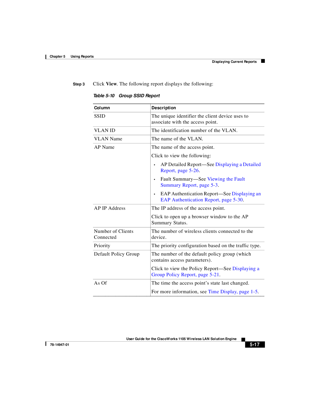 Cisco Systems 1105 manual Group Policy Report 