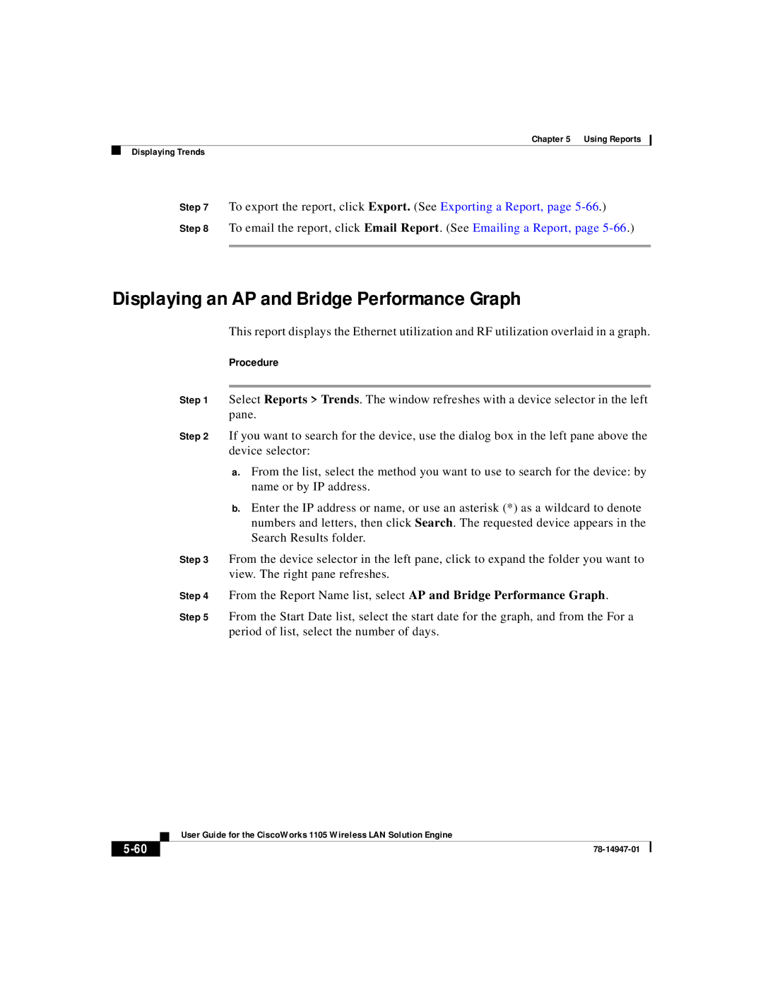 Cisco Systems 1105 manual Displaying an AP and Bridge Performance Graph 