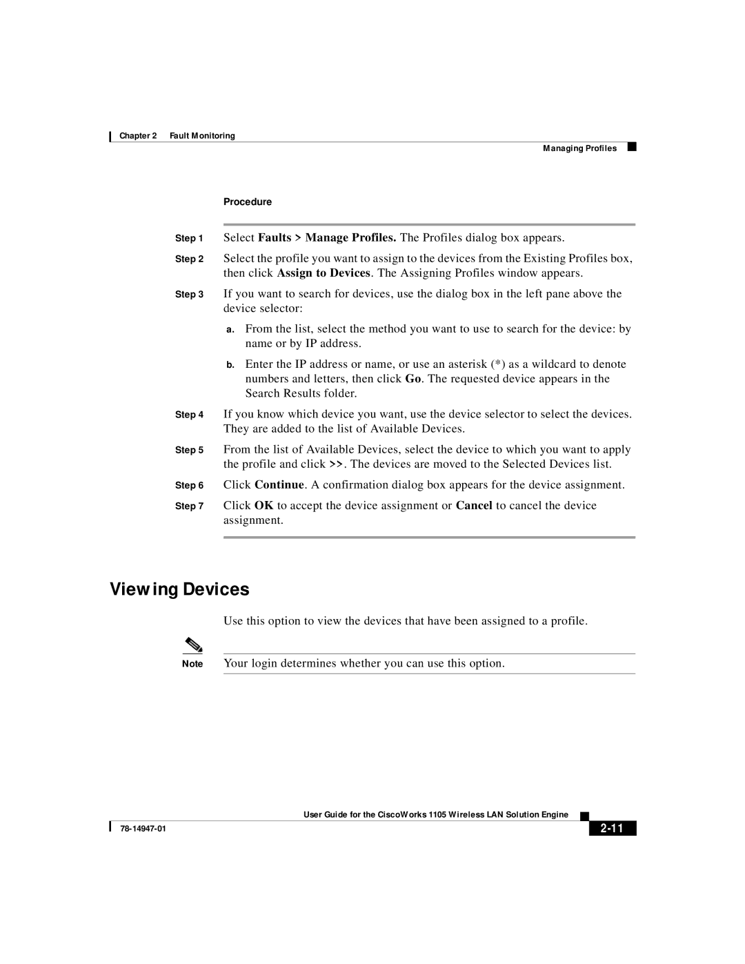 Cisco Systems 1105 manual Viewing Devices 