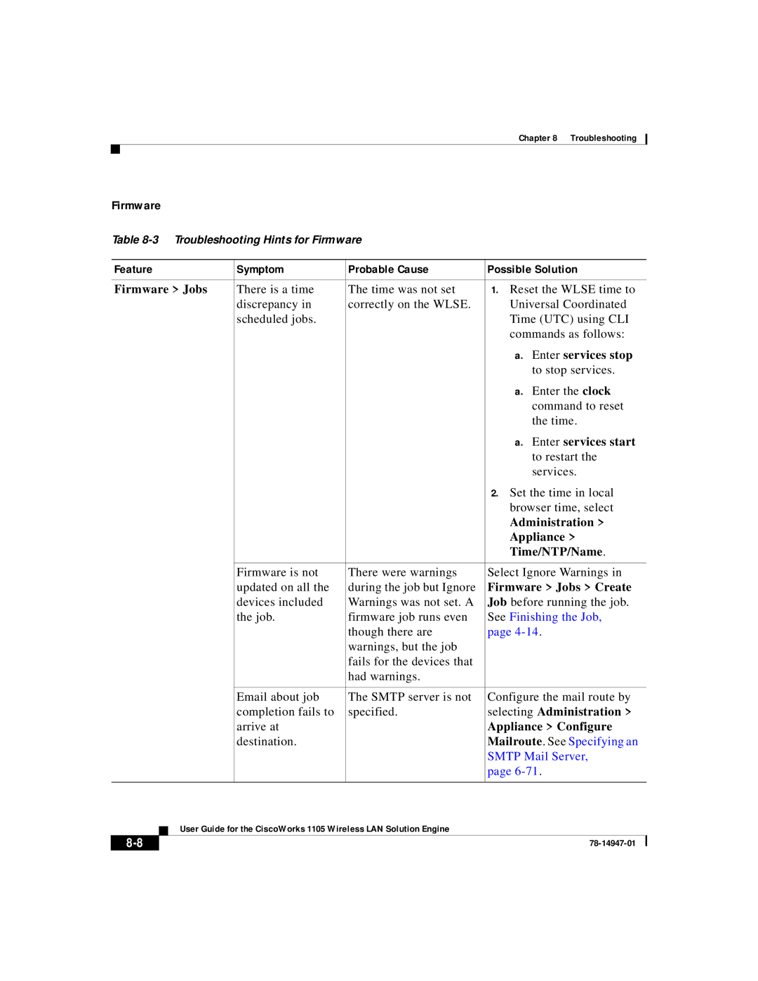 Cisco Systems 1105 manual Firmware Jobs Create 