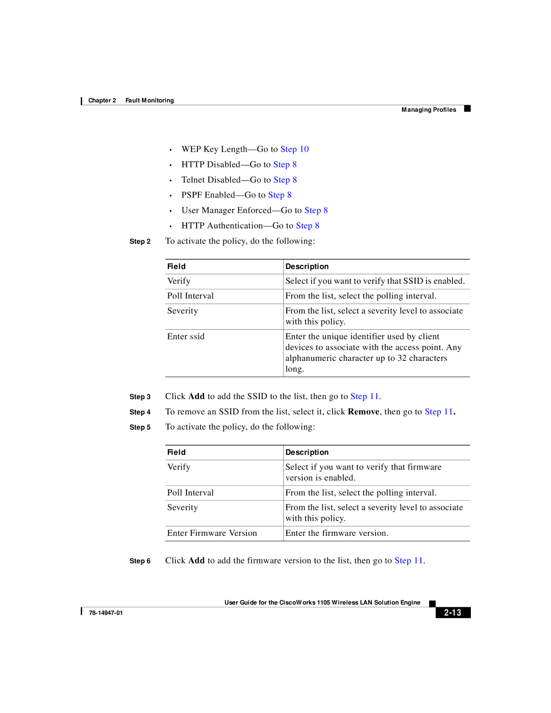 Cisco Systems 1105 manual Field Description, Click Add to add the Ssid to the list, then go to Step 