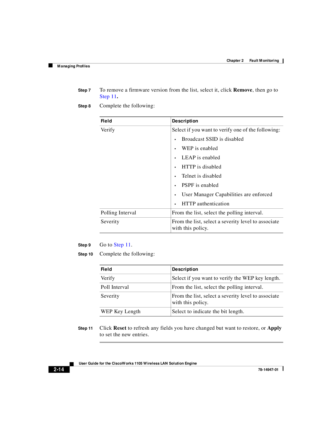 Cisco Systems 1105 manual Go to Step Complete the following 