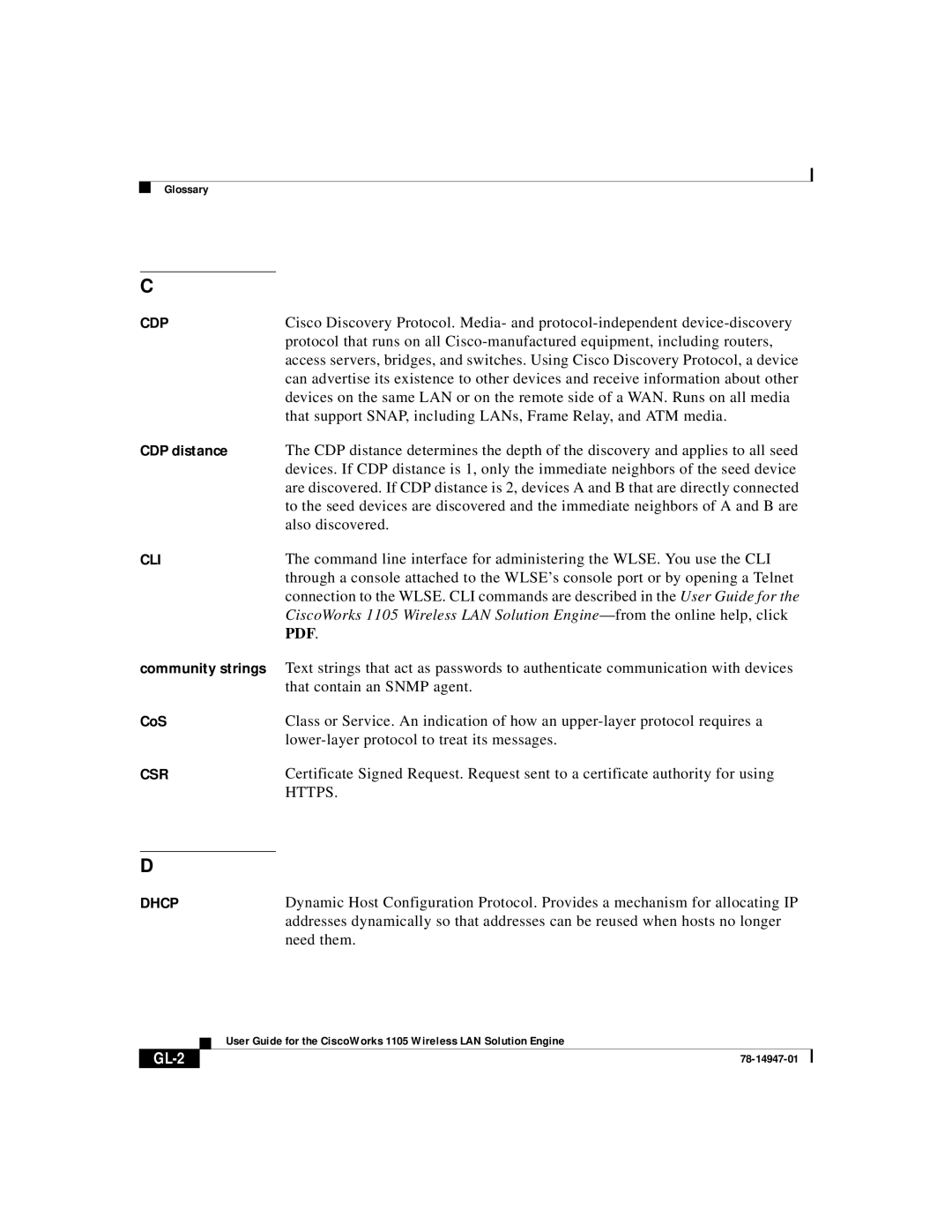 Cisco Systems 1105 manual Lower-layer protocol to treat its messages, Need them, GL-2 