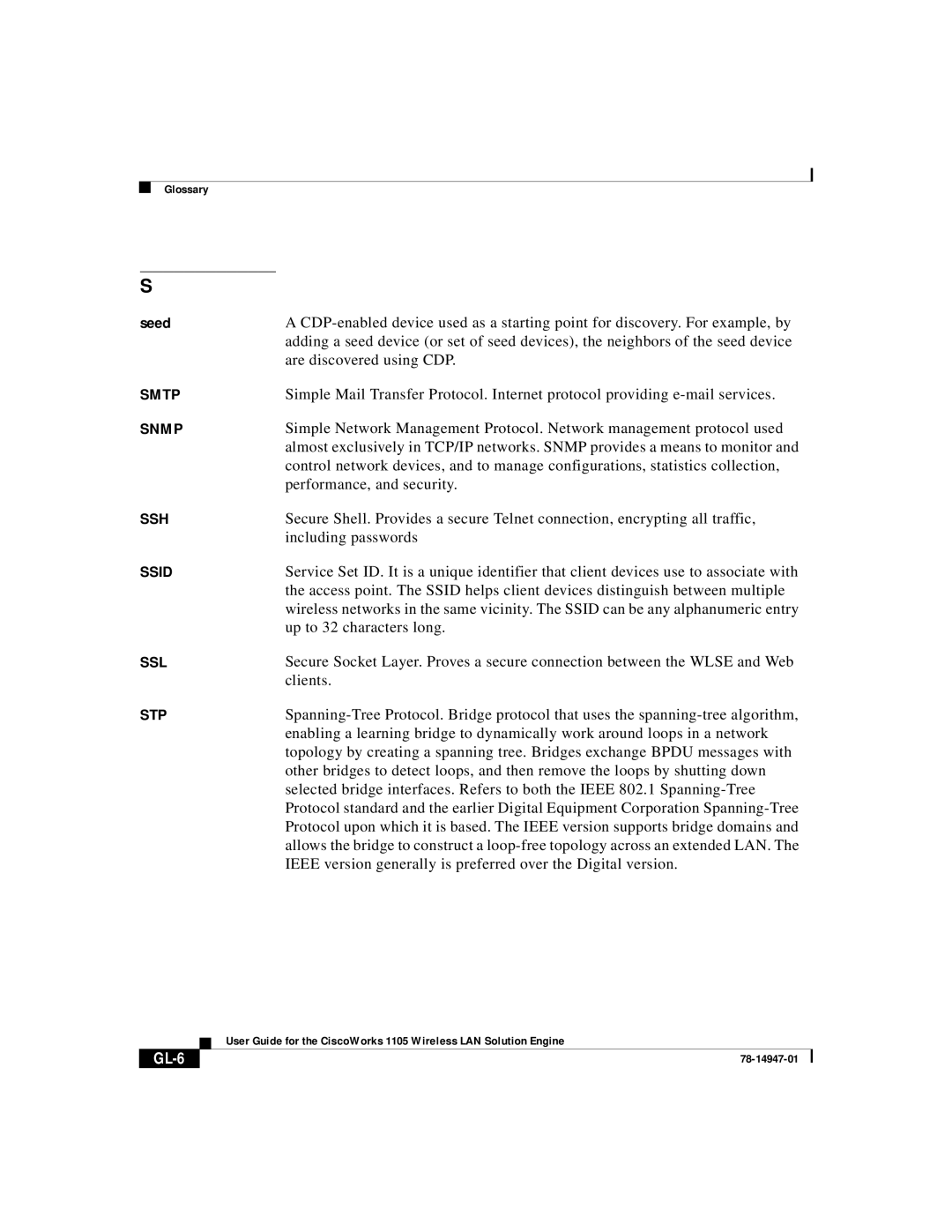 Cisco Systems 1105 manual Including passwords, Up to 32 characters long, GL-6 